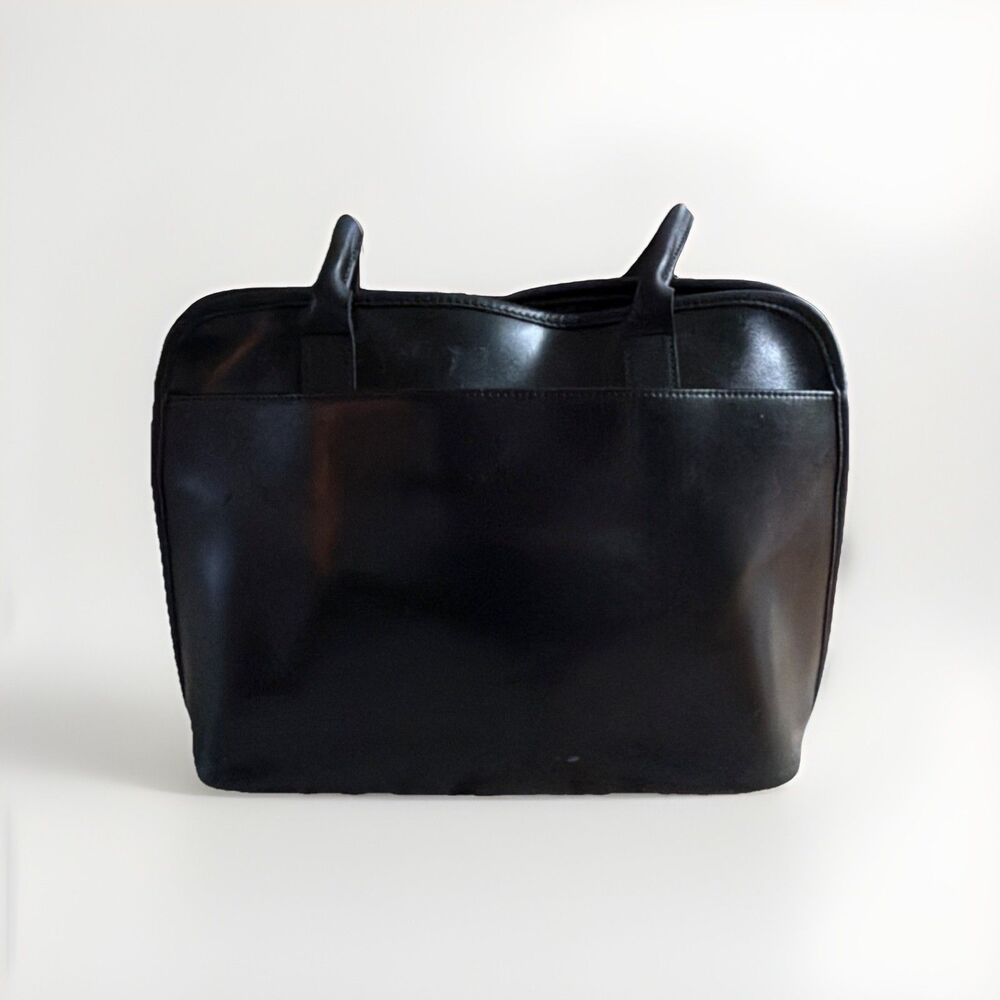 Vintage x LONG Champ  Black Classic Tote 90s - Picture 4 of 10